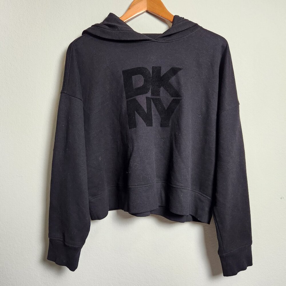 DKNY cropped pullover hoodie